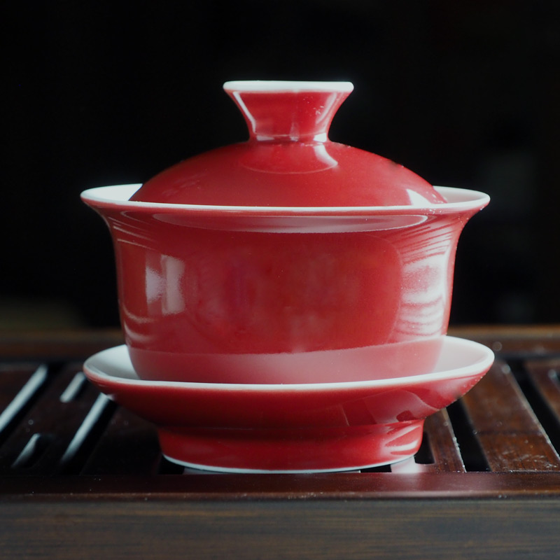 Гайвань красного цвета объемом 170 мл |"Чайнотека"