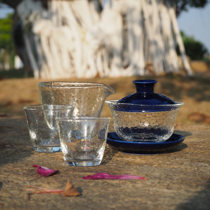 Гайвань, чахай и пиалы из рельефного стекла | "Чайнотека"